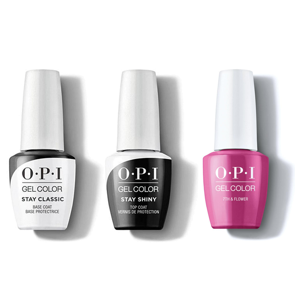 OPI - GelColor Combo - Stay Classic Base, Shiny Top & 7th & Flower - Gel Polish - Nail Polish at Beyond Polish