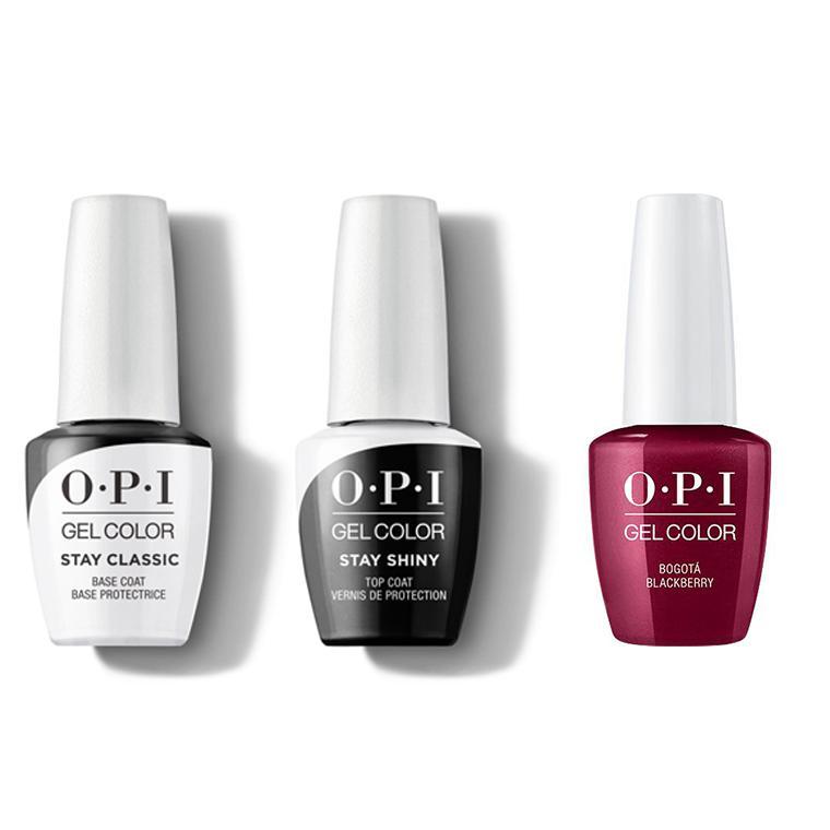OPI - GelColor Combo - Stay Classic Base, Shiny Top & Bogota Blackberry - Gel Polish - Nail Polish at Beyond Polish
