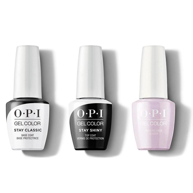 OPI - GelColor Combo - Stay Classic Base, Shiny Top & Frenchie Likes To Kiss? - Gel Polish - Nail Polish at Beyond Polish