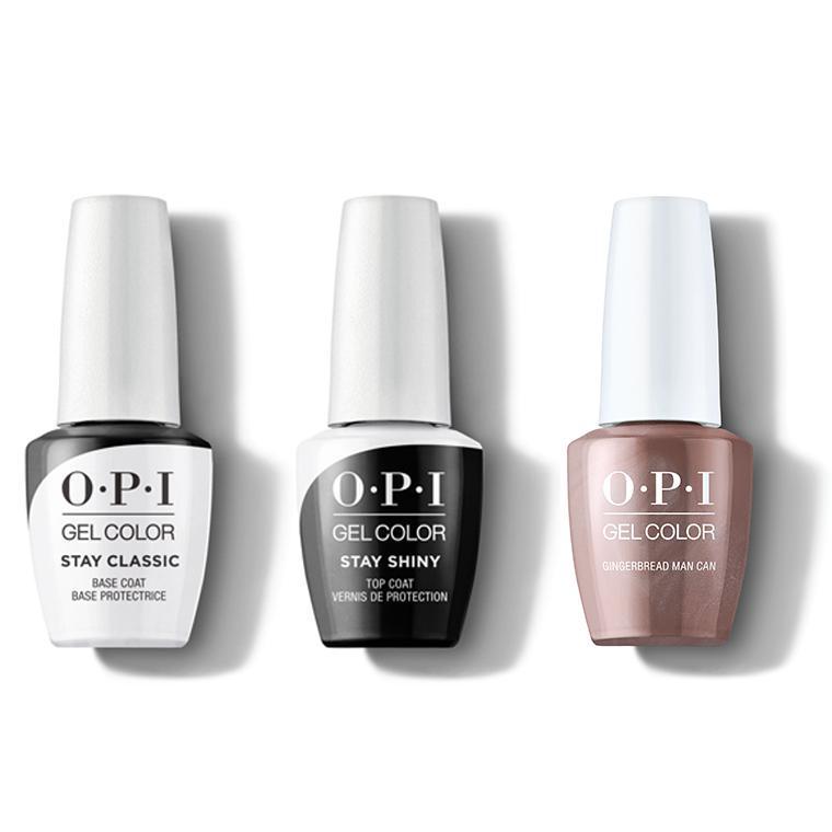 OPI - GelColor Combo - Stay Classic Base, Shiny Top & Gingerbread Man Can - Gel Polish - Nail Polish at Beyond Polish