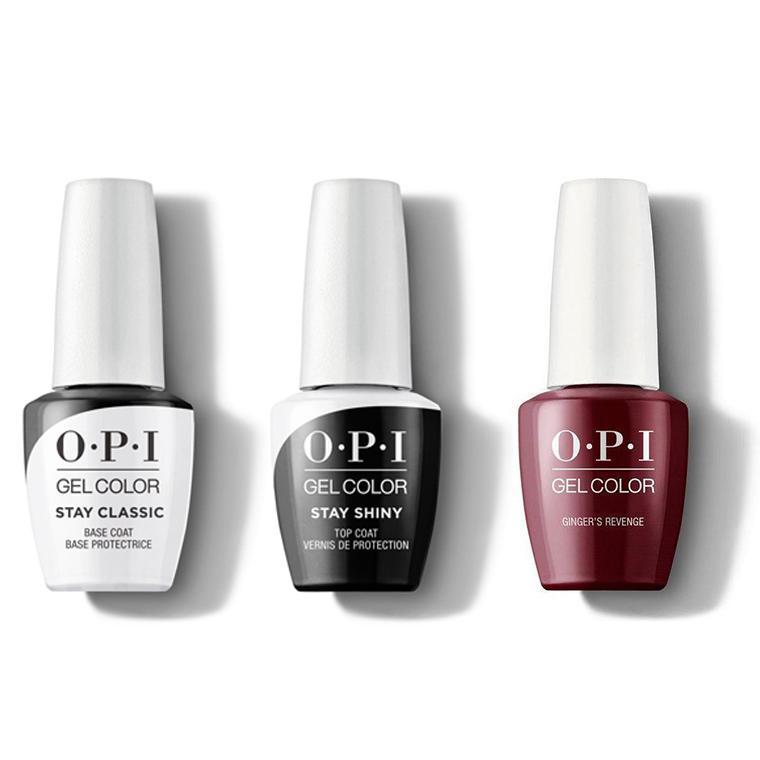 OPI - GelColor Combo - Stay Classic Base, Shiny Top & Gingers Revenge - Gel Polish - Nail Polish at Beyond Polish