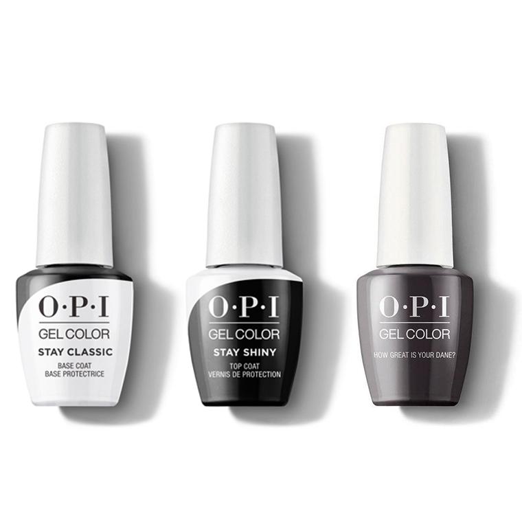 OPI - GelColor Combo - Stay Classic Base, Shiny Top & How Great Is Your Dane? - Gel Polish - Nail Polish at Beyond Polish