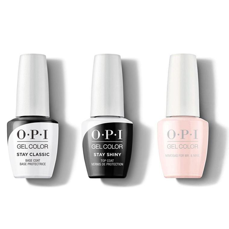 OPI - GelColor Combo - Stay Classic Base, Shiny Top & Mimosa for the Mr. & Mrs - Gel Polish - Nail Polish at Beyond Polish