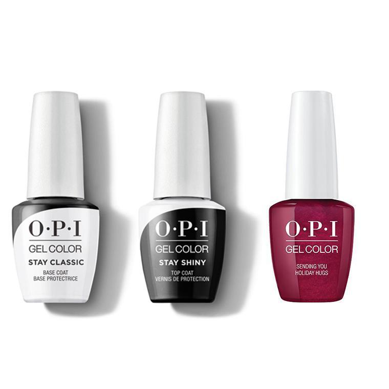 OPI - GelColor Combo - Stay Classic Base, Shiny Top & Sending You Holiday Hugs - Gel Polish - Nail Polish at Beyond Polish