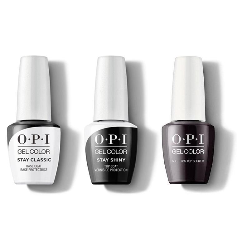 OPI - GelColor Combo - Stay Classic Base, Shiny Top & Shh...It's Top Secret! - Gel Polish - Nail Polish at Beyond Polish