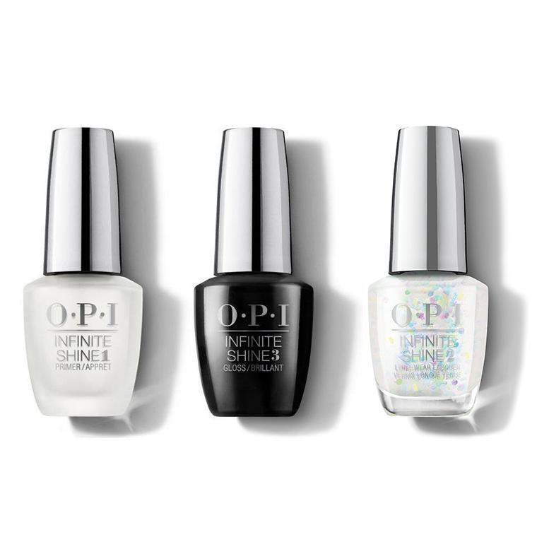 OPI - Infinite Shine Combo - Base, Top & All A'twitter In Glitter - #HRM48 - Nail Lacquer - Nail Polish at Beyond Polish