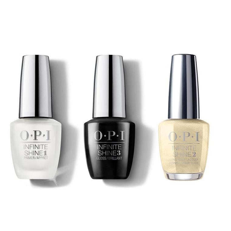 OPI - Infinite Shine Combo - Base, Top & Gift of Gold Never Gets Old 0.5 oz - #ISHRJ51 - Nail Lacquer - Nail Polish at Beyond Polish