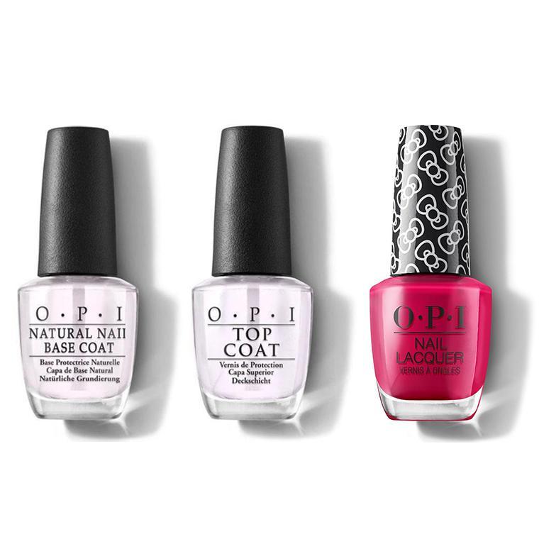 OPI - Nail Lacquer Combo - Base, Top & All About The Bows 0.5 oz - #HRL04 - Nail Lacquer - Nail Polish at Beyond Polish