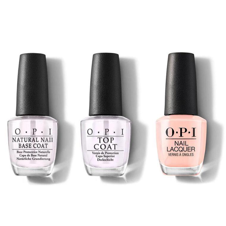 OPI - Nail Lacquer Combo - Base, Top & Coney Island Cotton Candy 0.5 oz - #NLL12 - Nail Lacquer - Nail Polish at Beyond Polish