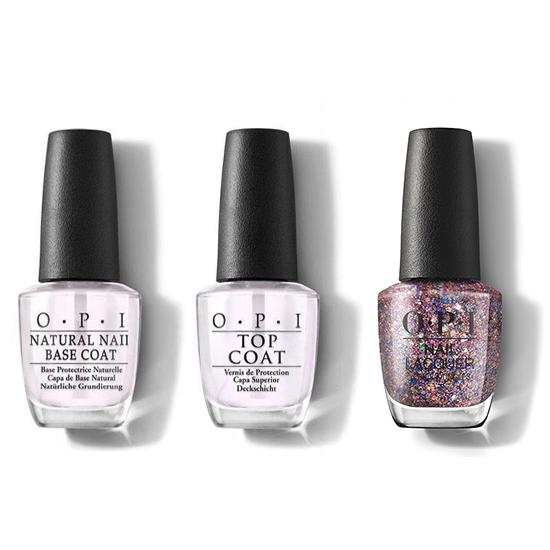 OPI - Nail Lacquer Combo - Base, Top & Confetti Ready - Nail Lacquer - Nail Polish at Beyond Polish