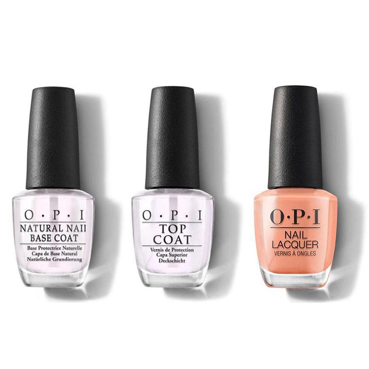 OPI - Nail Lacquer Combo - Base, Top & Coral-ing Your Spirit Animal 0.5 oz - #NLM88 - Nail Lacquer - Nail Polish at Beyond Polish