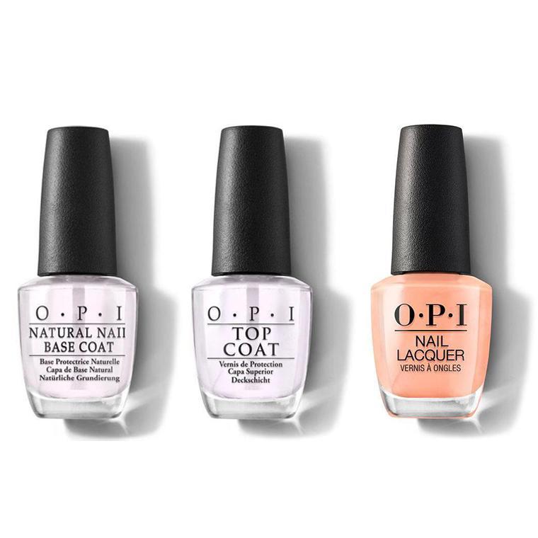 OPI - Nail Lacquer Combo - Base, Top & Crawfishin' for a Compliment 0.5 oz - #NLN58 - Nail Lacquer - Nail Polish at Beyond Polish