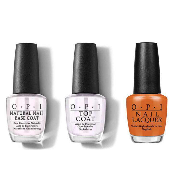 OPI - Nail Lacquer Combo - Base, Top & Freedom of Peach 0.5 oz - #NLW59 - Nail Lacquer - Nail Polish at Beyond Polish