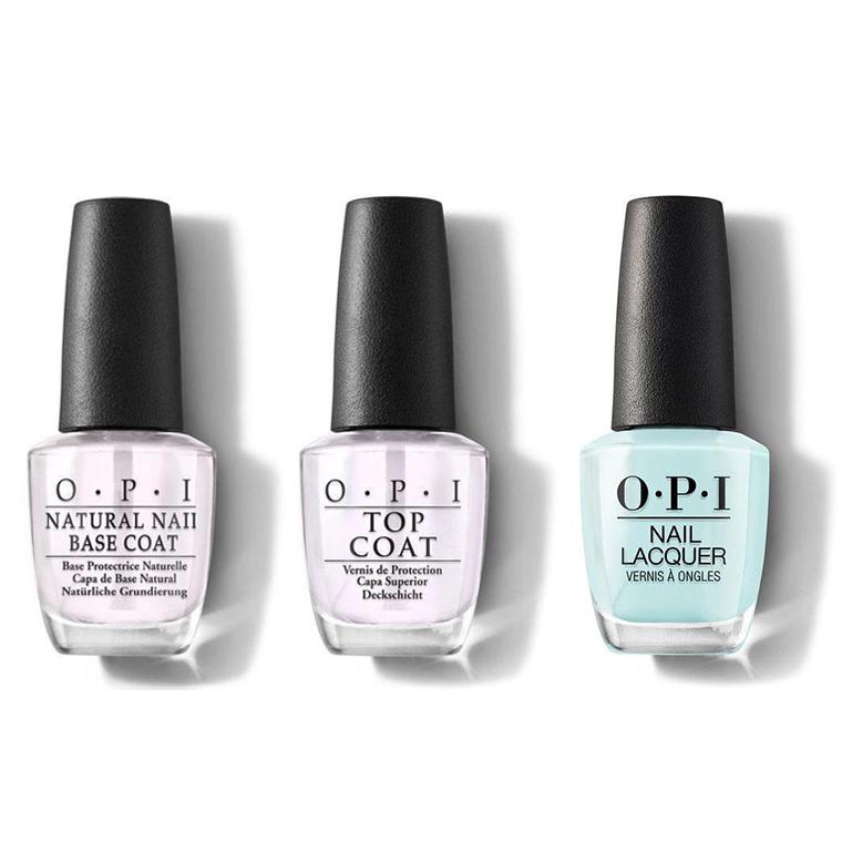 OPI - Nail Lacquer Combo - Base, Top & Gelato on My Mind 0.5 oz - #NLV33 - Nail Lacquer - Nail Polish at Beyond Polish