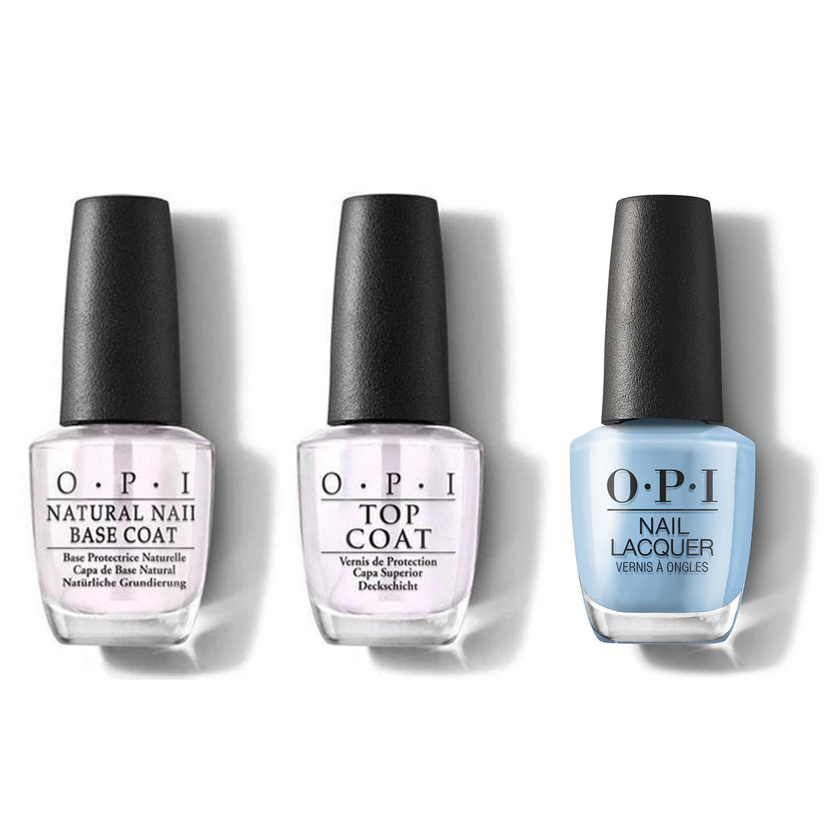 OPI - Nail Lacquer Combo - Base, Top & Mali-blue Shore - Nail Lacquer - Nail Polish at Beyond Polish