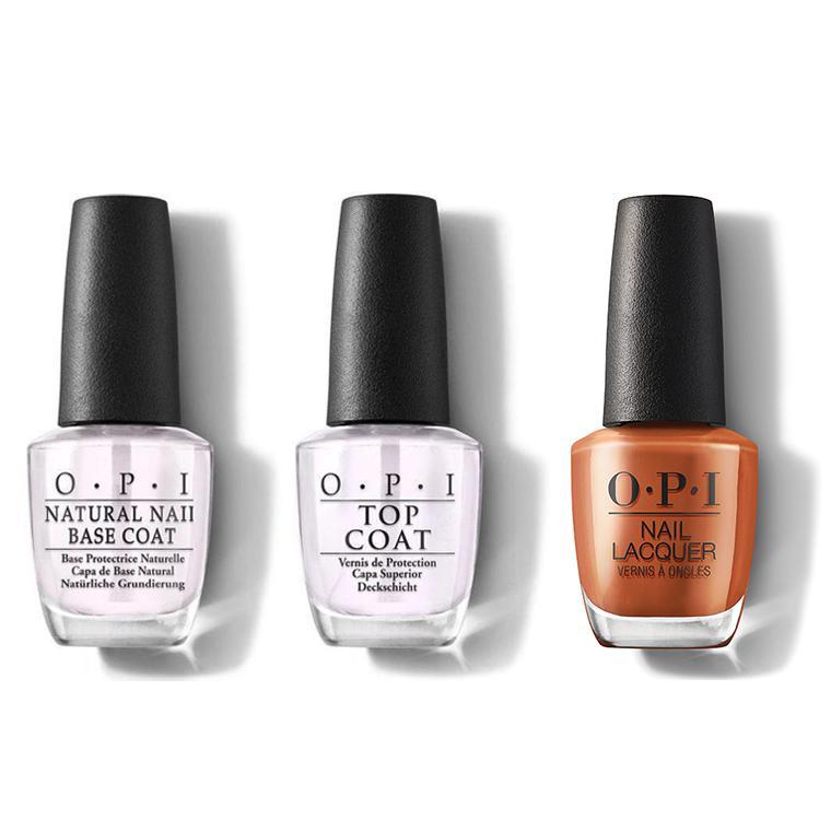 OPI - Nail Lacquer Combo - Base, Top & My Italian Is A Little Rusty 0.5 oz - #NLMI03 - Nail Lacquer - Nail Polish at Beyond Polish