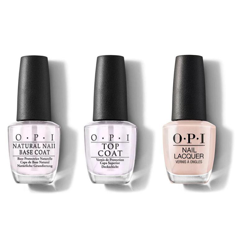 OPI - Nail Lacquer Combo - Base, Top & Pale to the Chief 0.5 oz - #NLW57 - Nail Lacquer - Nail Polish at Beyond Polish