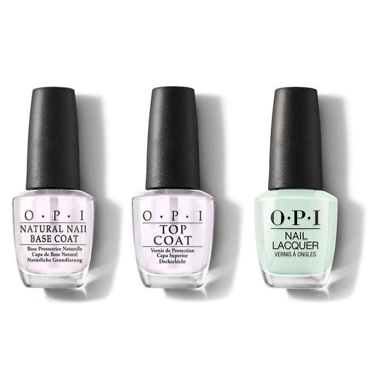 OPI - Nail Lacquer Combo - Base, Top & This Cost Me A Mint 0.5 oz - #NLT72 - Nail Lacquer - Nail Polish at Beyond Polish