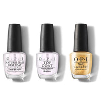 OPI - Nail Lacquer Combo - Base, Top & This Gold Sleighs Me 0.5 oz - #HRM05 - Nail Lacquer - Nail Polish at Beyond Polish