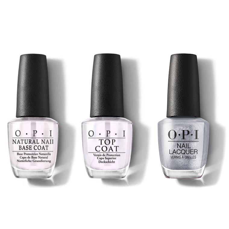 OPI - Nail Lacquer Combo - Base, Top & Tinsel, Tinsel 'Lil Star 0.5 oz - #HRM10 - Nail Lacquer - Nail Polish at Beyond Polish