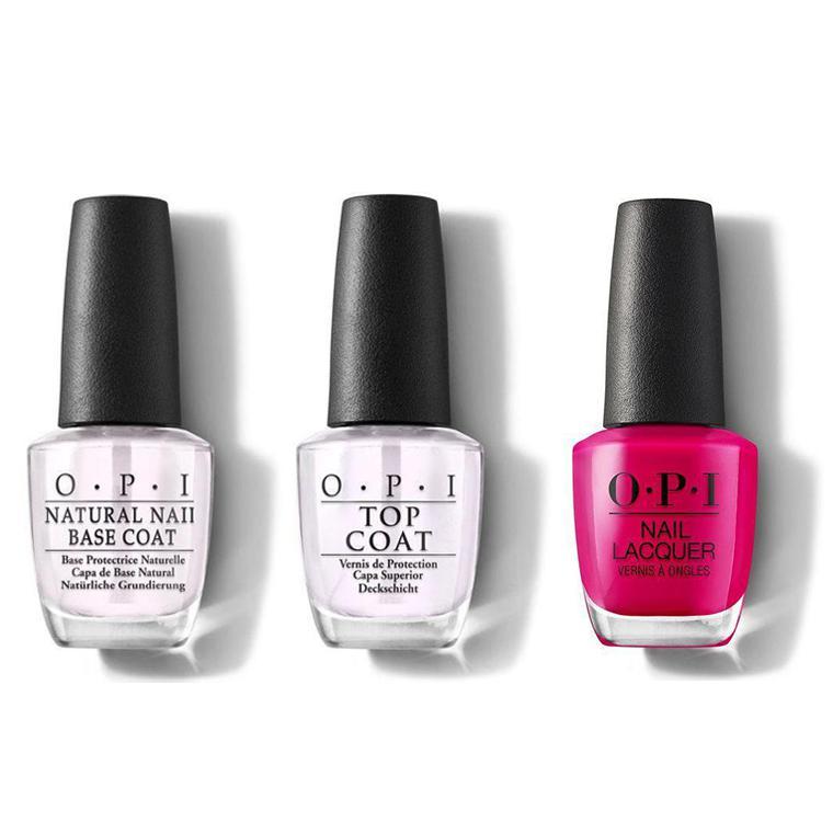 OPI - Nail Lacquer Combo - Base, Top & Toying With Trouble 0.5 oz - #NLHRK09 - Nail Lacquer - Nail Polish at Beyond Polish
