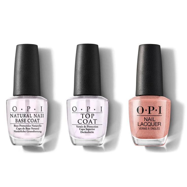 OPI - Nail Lacquer Combo - Base, Top & Worth a Pretty Penne 0.5 oz - #NLV27 - Nail Lacquer - Nail Polish at Beyond Polish