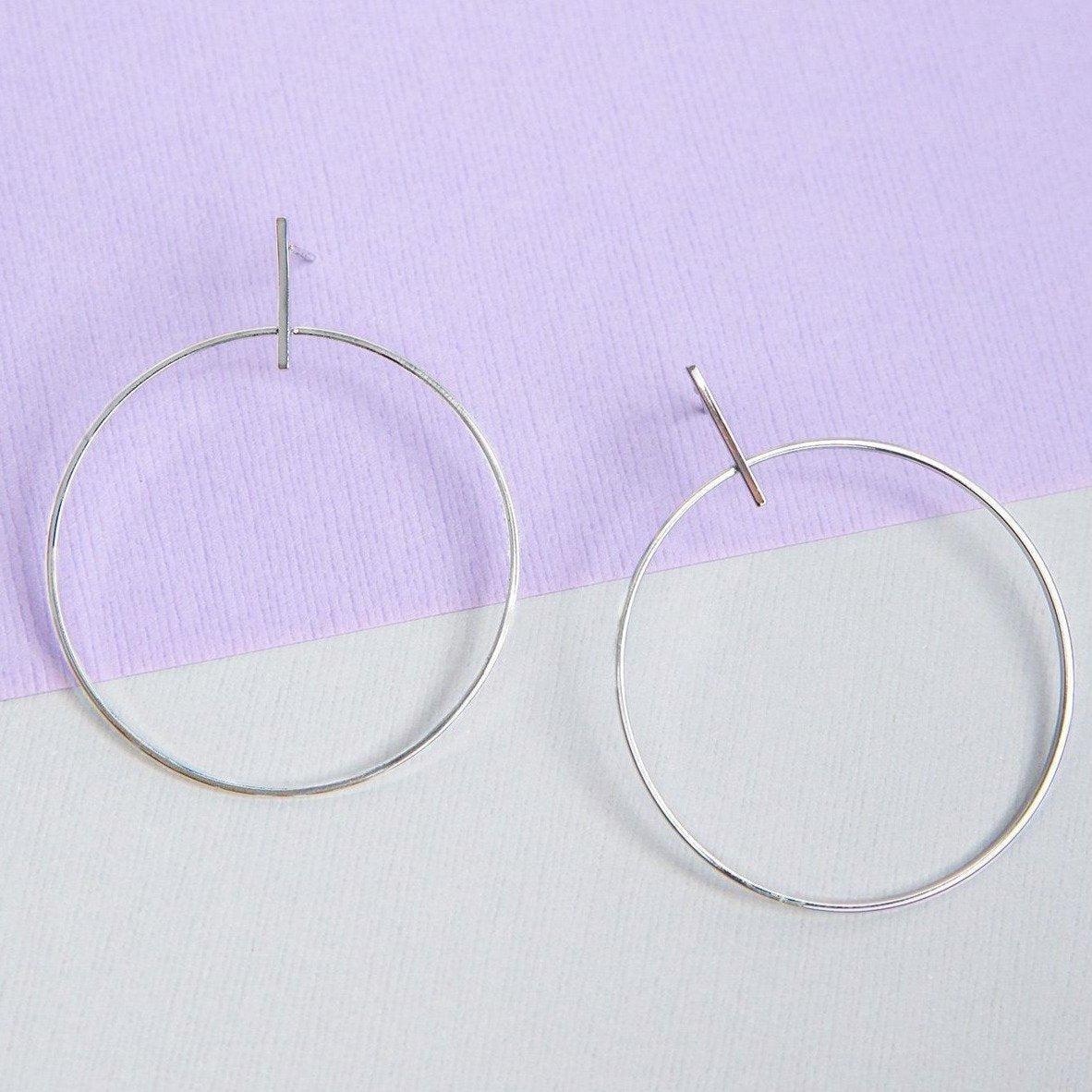 Orb White Gold Plated Earrings - Earrings - Nail Polish at Beyond Polish
