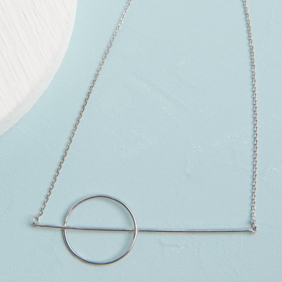 Orbit White Gold Plated Necklace - Necklaces - Nail Polish at Beyond Polish