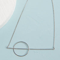 Orbit White Gold Plated Necklace - Necklaces - Nail Polish at Beyond Polish