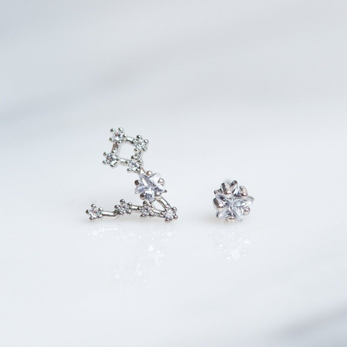 Pisces 24k White Gold Plated Studs - Earrings - Nail Polish at Beyond Polish