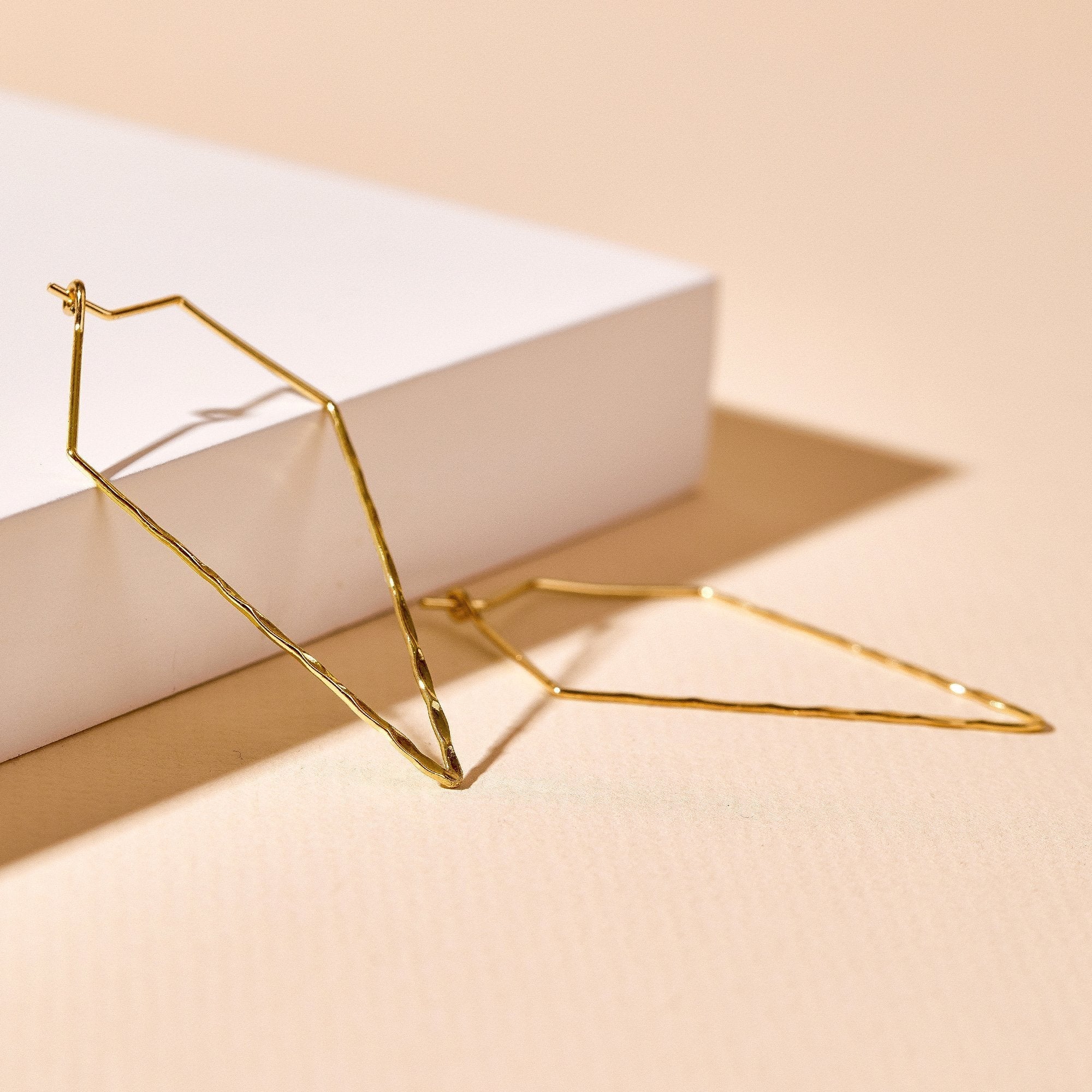 Rhombus Hoop Earrings - Earrings - Nail Polish at Beyond Polish