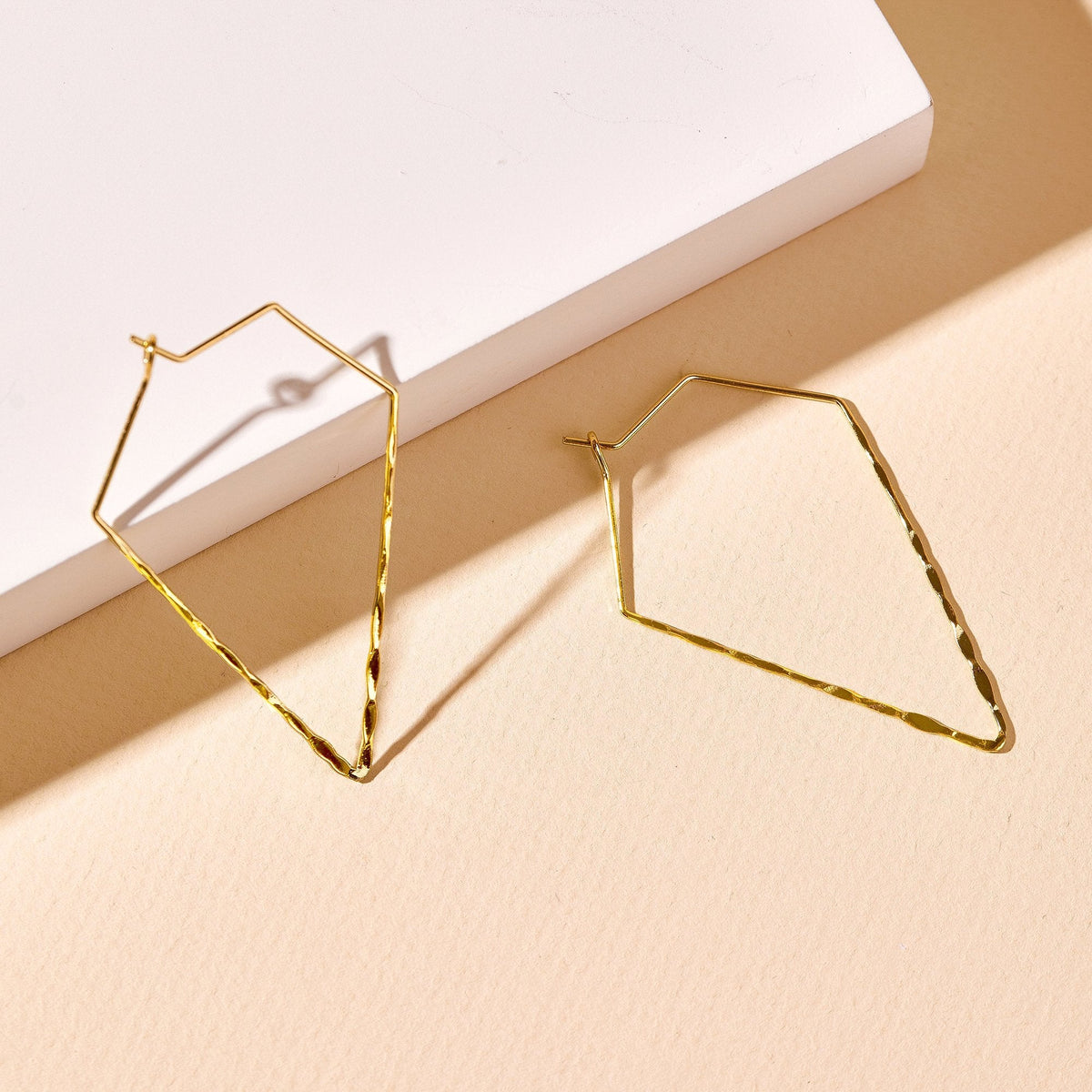 Rhombus Hoop Earrings - Earrings - Nail Polish at Beyond Polish
