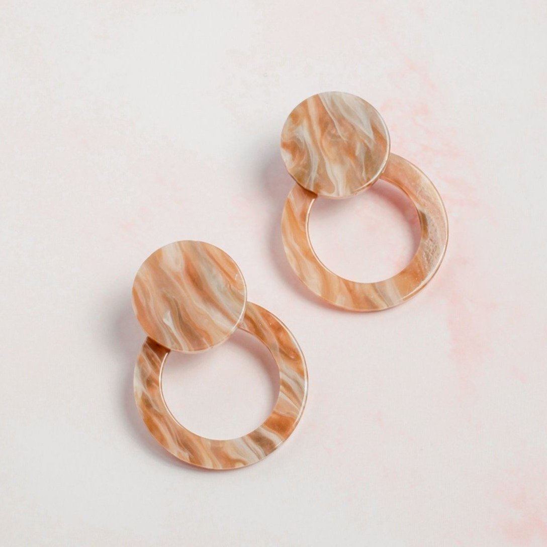 Sandy Resin Drop Earrings - Earrings - Nail Polish at Beyond Polish
