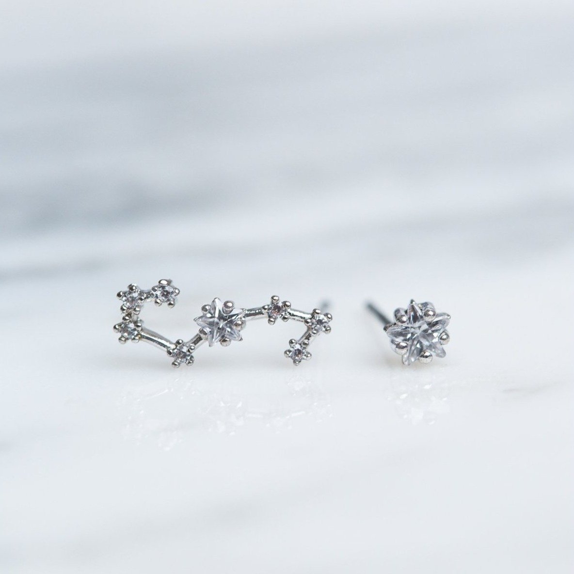 Scorpio 24k White Gold Plated Studs - Earrings - Nail Polish at Beyond Polish