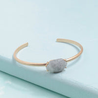 Simply Gray Stone Cuff - Bracelets - Nail Polish at Beyond Polish
