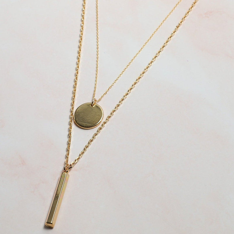 Sleek Layered 18K Gold Necklace - Necklaces - Nail Polish at Beyond Polish