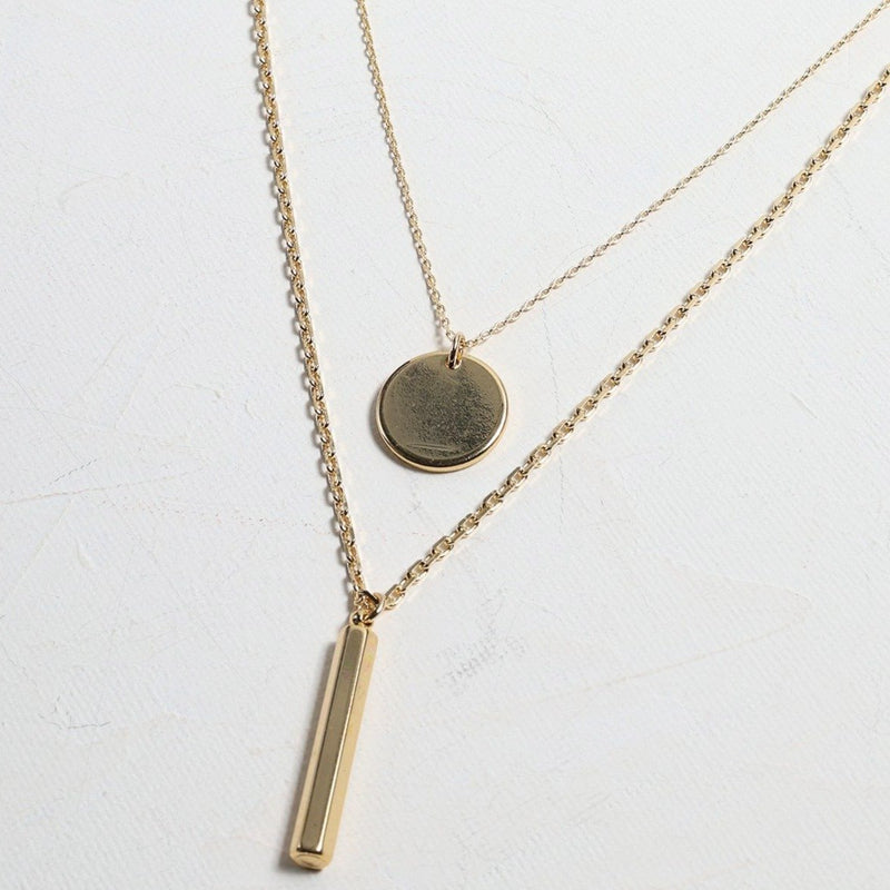 Sleek Layered 18K Gold Necklace - Necklaces - Nail Polish at Beyond Polish