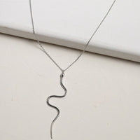 Snake Pendant Drop Necklace - Necklaces - Nail Polish at Beyond Polish
