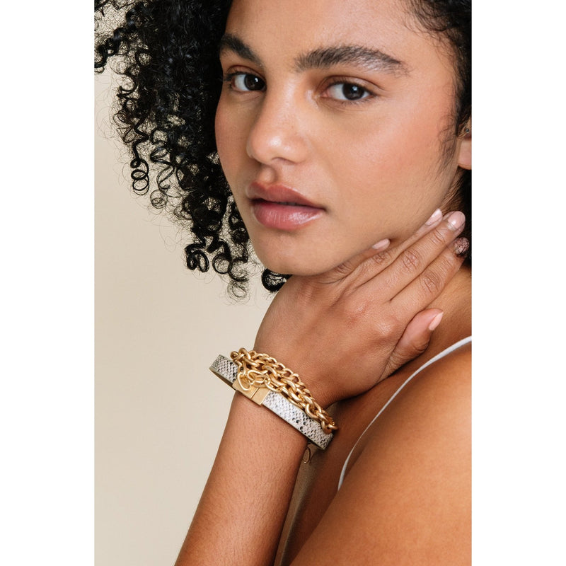 Snake and Chain Bracelet Set - Bracelets - Nail Polish at Beyond Polish