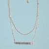 Stone Bar Layered Necklace - Necklaces - Nail Polish at Beyond Polish