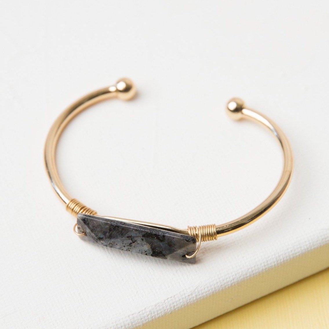 Stone Cuff Bracelet - Bracelets - Nail Polish at Beyond Polish