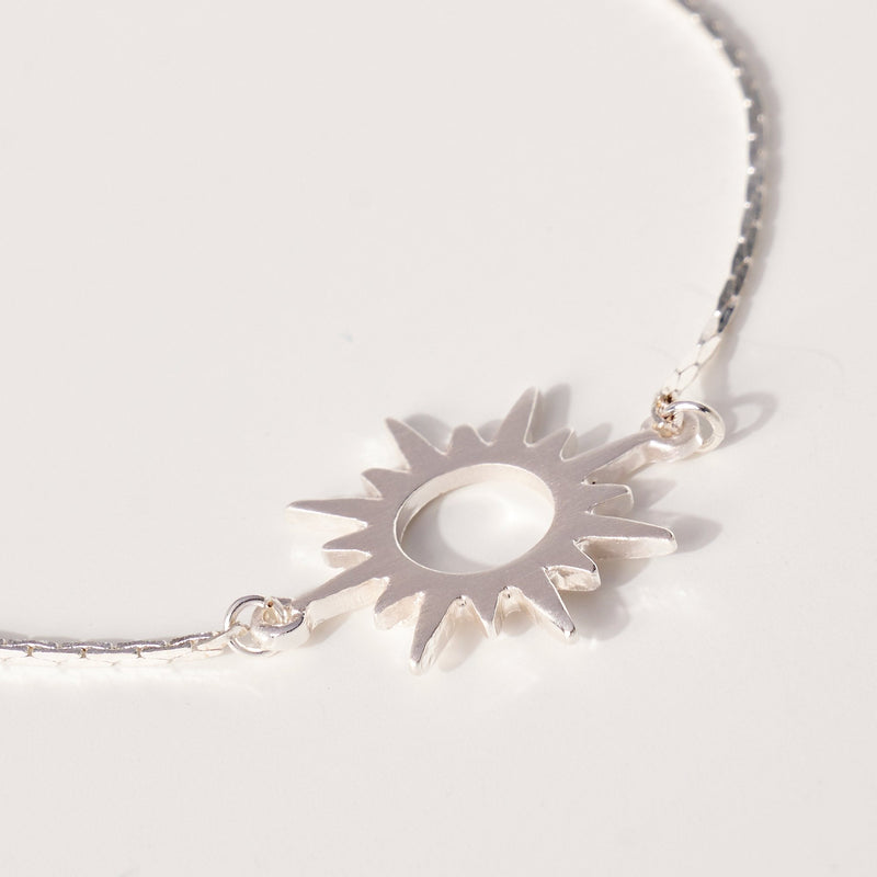 Sun Burst Bracelet in Silver - Bracelets - Nail Polish at Beyond Polish