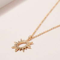 Sun Pendant Necklace in Gold - Necklaces - Nail Polish at Beyond Polish