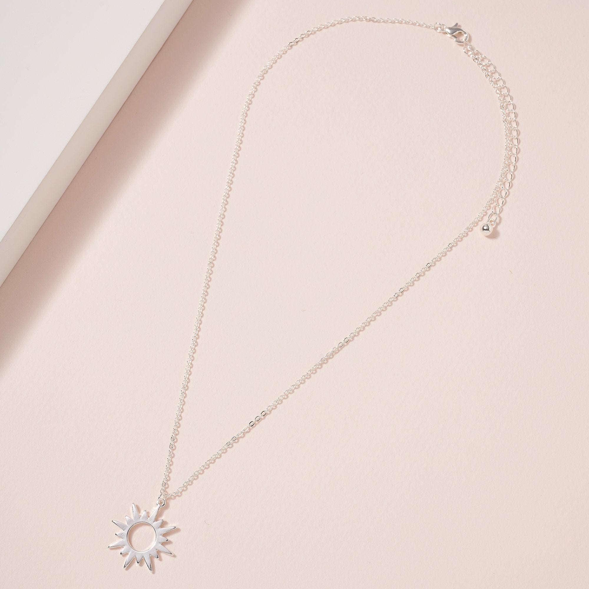 Sun Pendant Necklace in Silver - Necklaces - Nail Polish at Beyond Polish