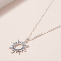 Sun Pendant Necklace in Silver - Necklaces - Nail Polish at Beyond Polish
