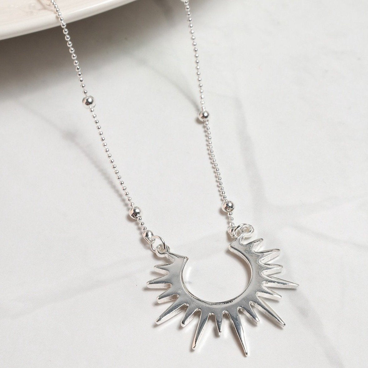Sun Pendant Necklace - Necklaces - Nail Polish at Beyond Polish