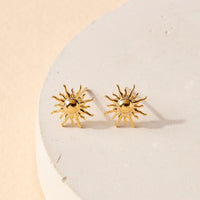 Sun Stud 14K Earrings in Gold - Earrings - Nail Polish at Beyond Polish