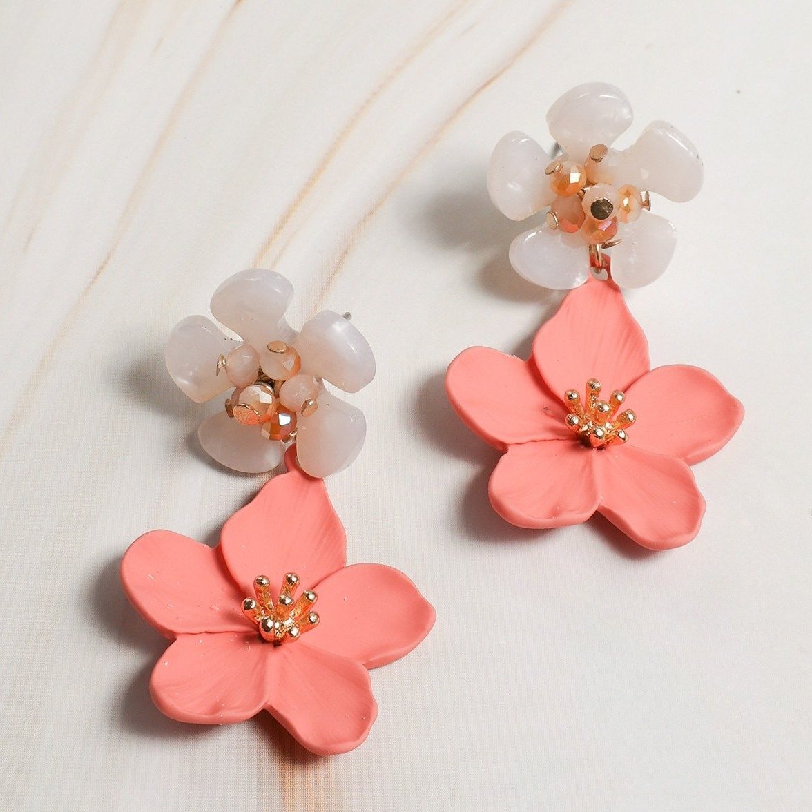 Sweet Pea Floral Earrings - Earrings - Nail Polish at Beyond Polish
