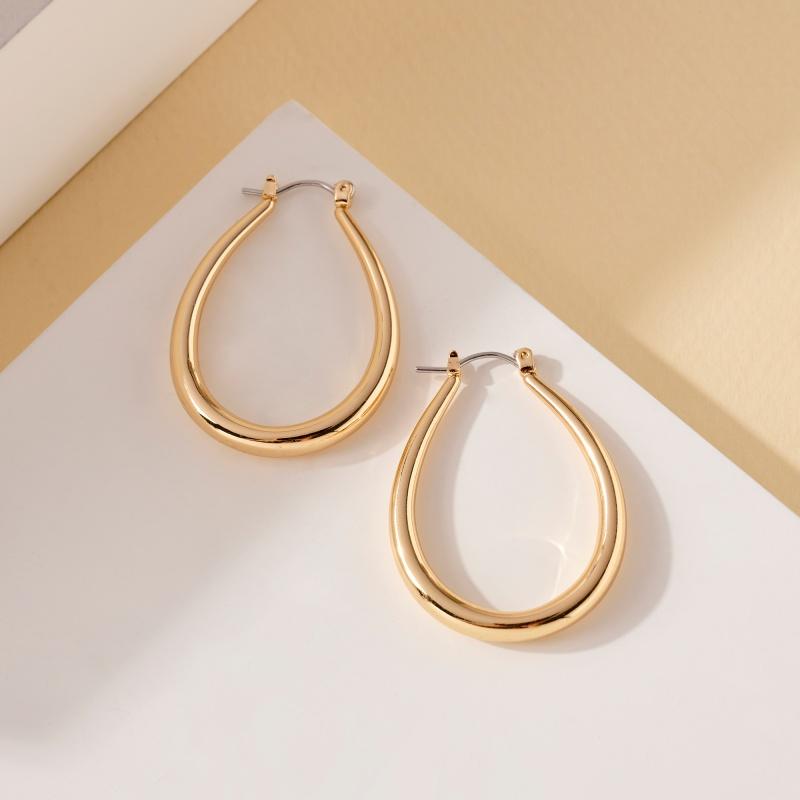 Tear Drop Shaped Hoop Earrings - Earrings - Nail Polish at Beyond Polish