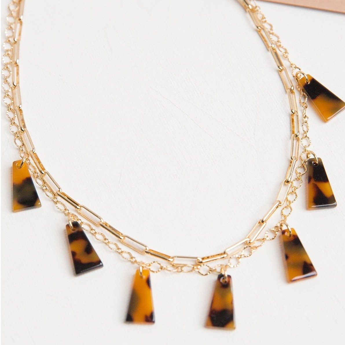 Tortoise Layered Necklace - Necklaces - Nail Polish at Beyond Polish